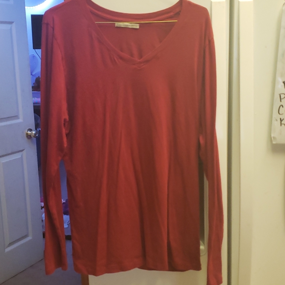 Red long sleeve top